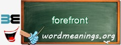 WordMeaning blackboard for forefront